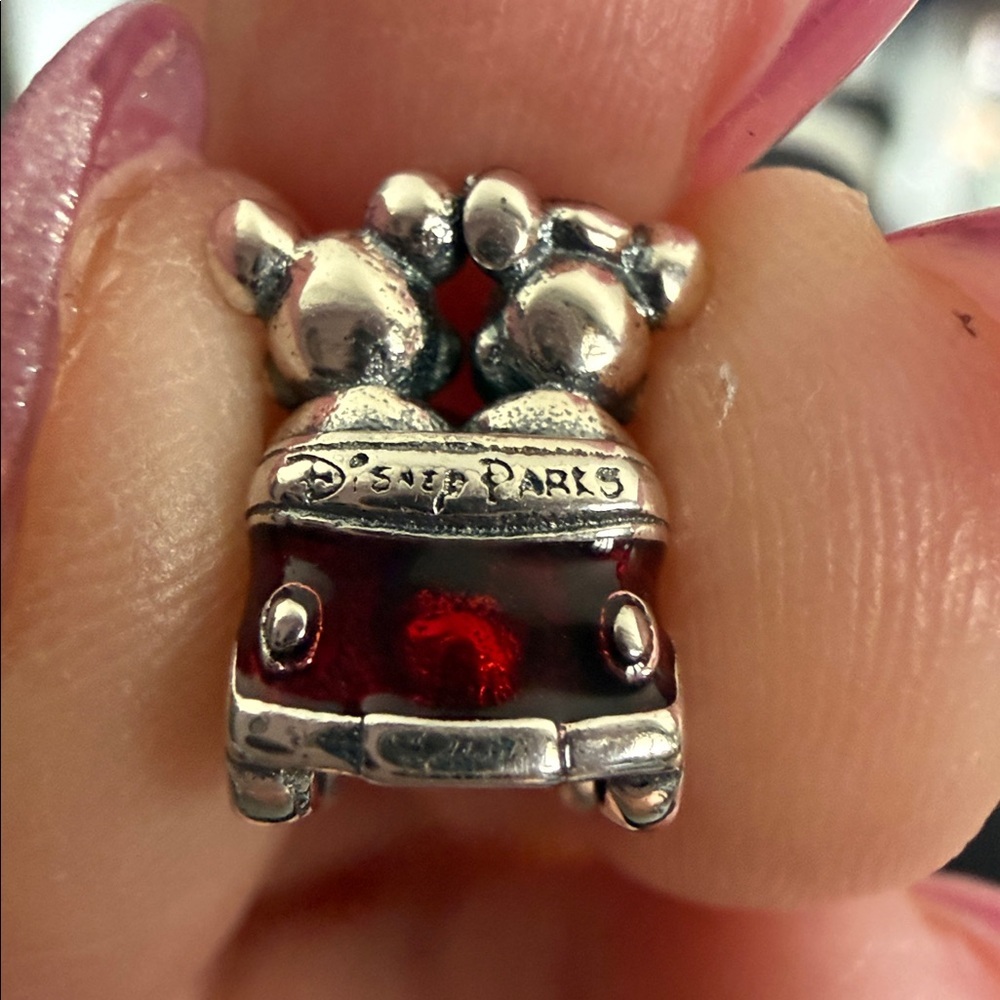 S925 Sterling Silver Disney Inspired Mickey & Minnie Red Car Charm - NWOT - Picture 4 of 4
